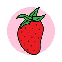 Strawberry Fruit. Organic Food Vector Illustration