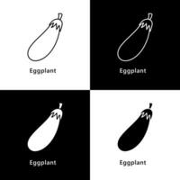 Eggplant Vegetable. Healthy Food Nutrition Logo Icon vector