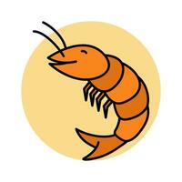 Shrimp Prawn Seafood Vector Illustration