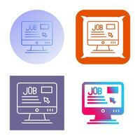 Online Job Vector Icon