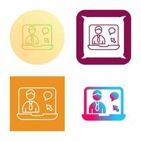 Online Interview Vector Icon