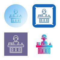 Office Reception Vector Icon