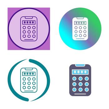 icono de vector de código pin