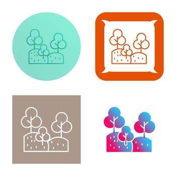 icono de vector de bosque