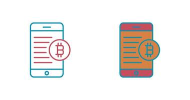 Bitcoin Mobile Vector Icon