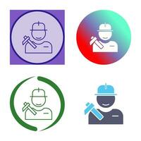 icono de vector de trabajador