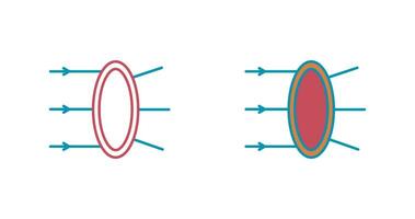 icono de vector de refracción