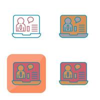 Online Job Interview Vector Icon
