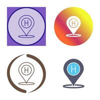 Hotel Location Vector Icon