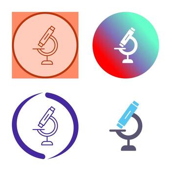 icono de vector de microscopio
