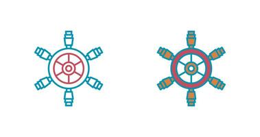 Ship Wheel Vector Icon