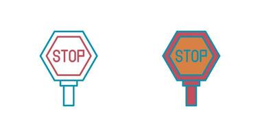 icono de vector de señal de stop