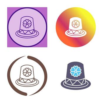 icono de vector de sombrero