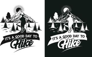 Custom Hiking Outdoor T-shirt Design vector