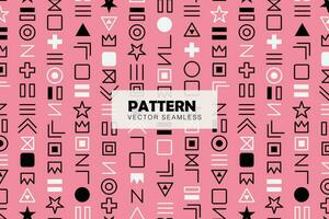 Geometrical shapes seamless repeat pattern vector