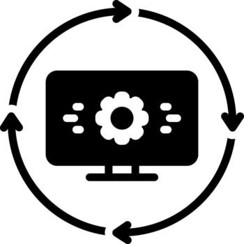 solid icon for development vector
