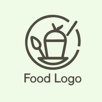 comida logo diseño vector imagen