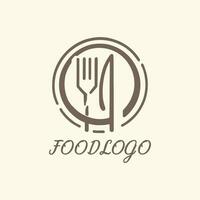 comida logo diseño vector imagen