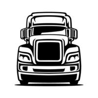 Silhouette of a semi truck illustration vector