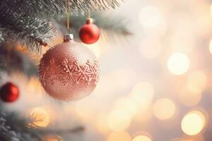 AI Generated Christmas Background with Copy Space photo