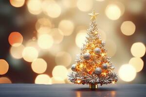 AI Generated Christmas Background with Copy Space photo