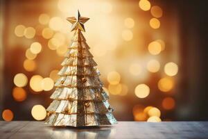AI Generated Christmas Background with Copy Space photo