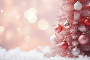 AI Generated Christmas Background with Copy Space photo