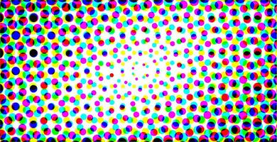 Abstract grunge halftone color dotted background or gradient popup backdrop banner vector illustration, fun messy colorful vivid retro dots texture element template image