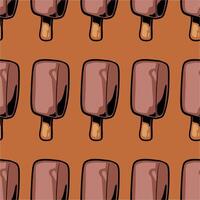 ice cream pops on a brown background vector