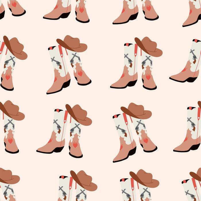Cowboy Boot Pattern Vector Art, Icons, and Graphics for Free Download