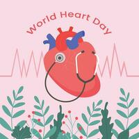 World Heart Day Vector Art. Simple designs Heart Day Celebration