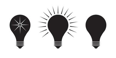 Set of 3 Bulb icon different kinds vector