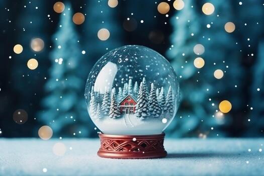 AI Generated Christmas Background with Copy Space photo