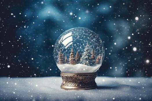 AI Generated Christmas Background with Copy Space photo