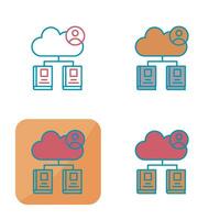 Cloud Library Vector Icon