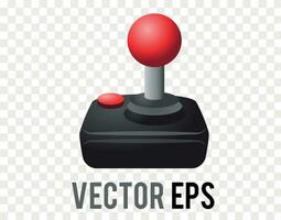 vector degradado negro y rojo juego palanca de mando controlador icono