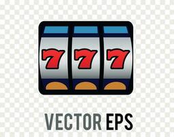 Vector gradient casino lucky draw slot gambling machine 777 icon
