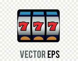 vector degradado casino suerte dibujar espacio juego máquina 777 icono