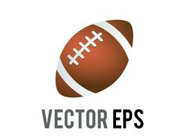 Vector classic brown american football or rugby game ball icon
