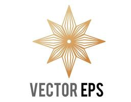 vector degradado oro brillante estrella icono para fiesta decoración