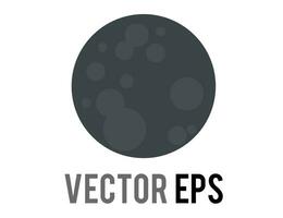 Vector isolated new dark gray full moon icon