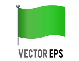 vector aislado rectangular Navidad degradado verde bandera icono con plata polo