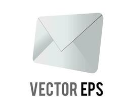 Vector back of white envelope icon, as used to send letter or card in post mail