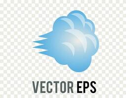 Isolated vector dashing away, wind, smoke icon