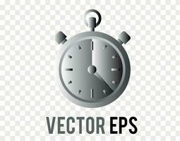 Vector gradient gray stopwatch timer icon