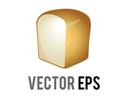 Vector loaf of white or wheat bread icon