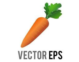 isolated vector whole bright orange carrot icon