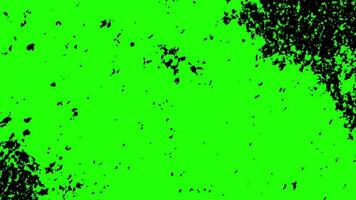 abstract background with grungy black splashes on a green screen chroma key video