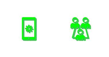 Network Settings and Connected Users Icon vector