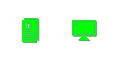 Reports and Computer Icon vector